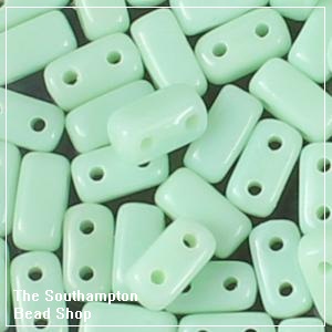 CzechMates 2-Hole Brick-Opaque Pale Jade